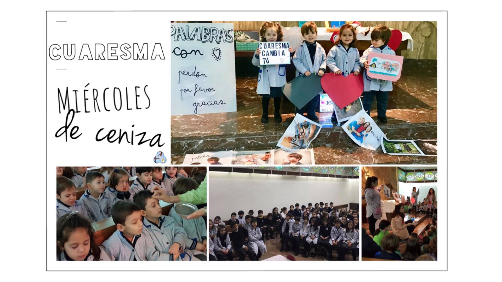Celebración ceniza Colegio santísima Trinidad Salamanca